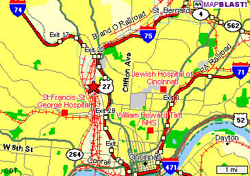 Cincinnati, Ohio Facility Map