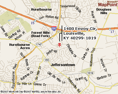Louisville, Kentucky Facility Map